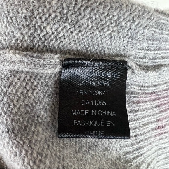 Skull Cashmere 100% Cashmere Printed Sweater Gray Size S - Picture 4 of 5